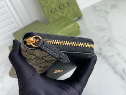 Gucci Bi-colour GG Marmont Zip Around Wallet