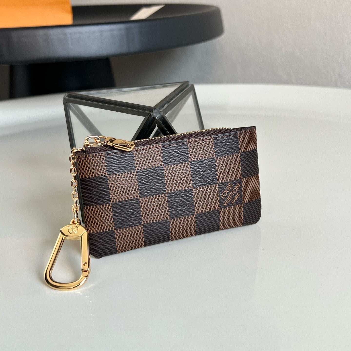 Louis Vuitton Key Pouch "Damier Ebene"