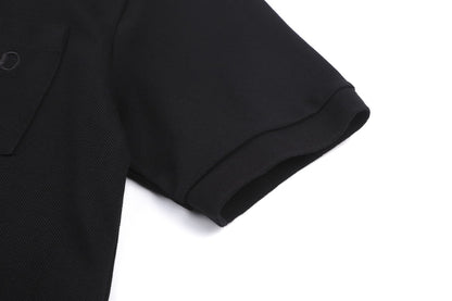 Gucci Cotton Piquet Polo Shirt with Horsebit Embroidery "Black"