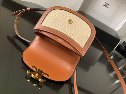 Celine Mini Besace Clea in Canvas and Calfskin