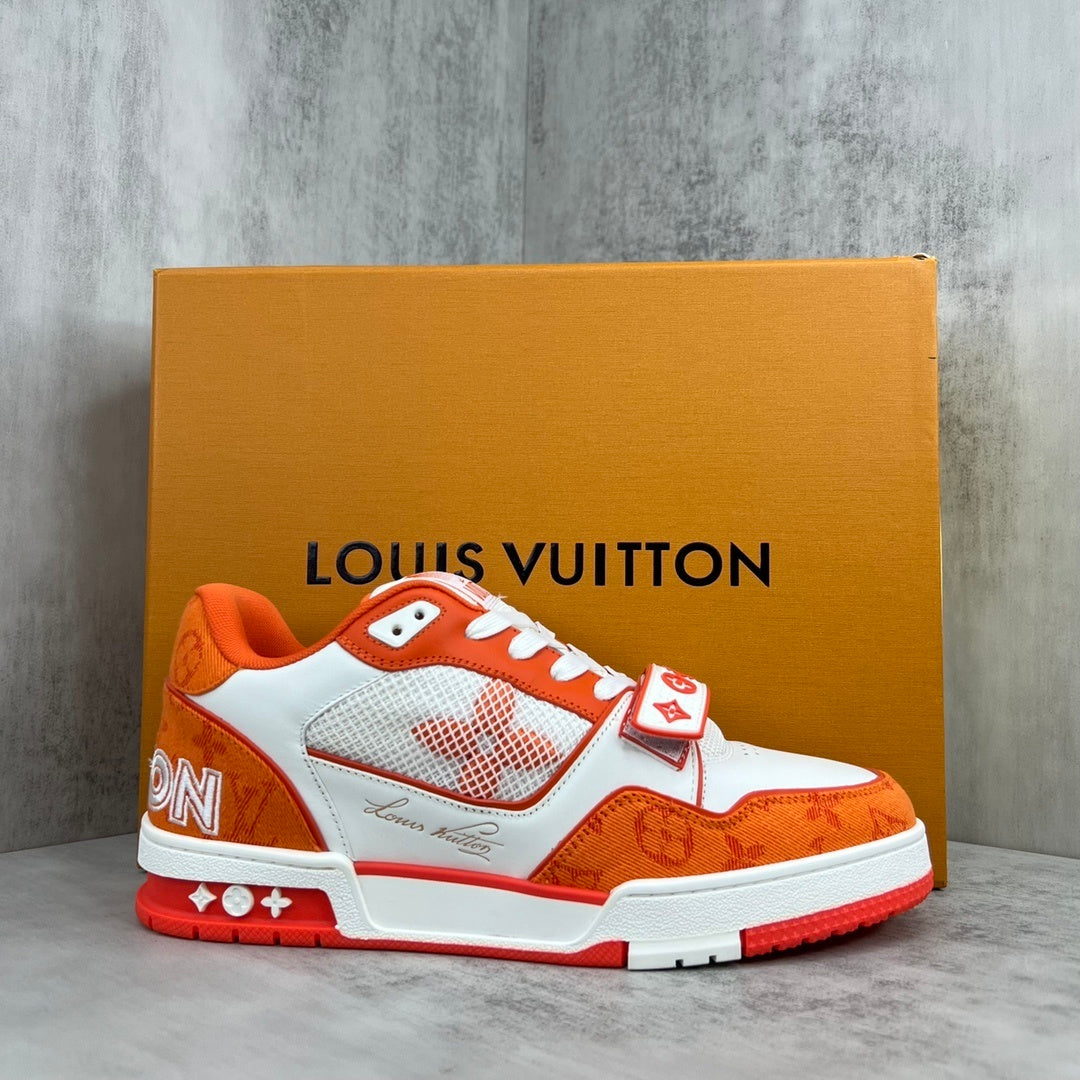 Louis Vuitton Trainers Velcro Strap "Orange"