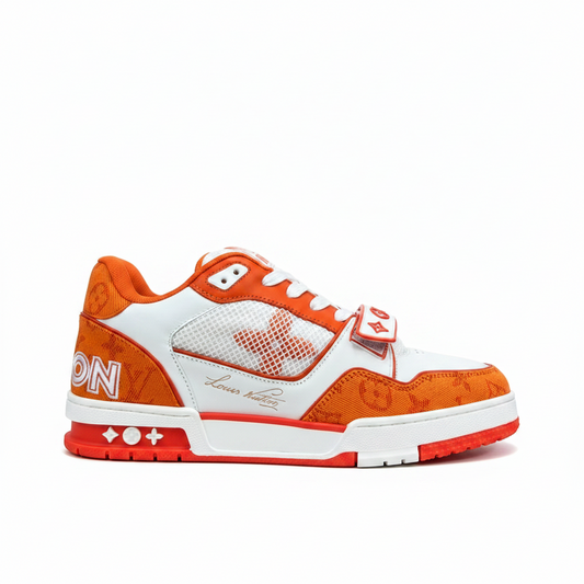 Louis Vuitton LV Trainers Velcro Strap "Orange"