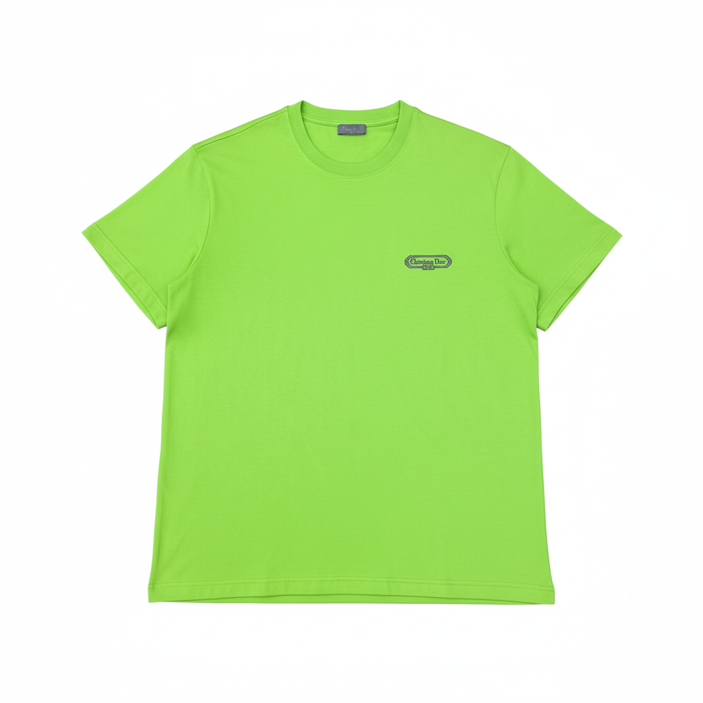 Dior CD Box T-Shirt "Green Cotton Jersey"
