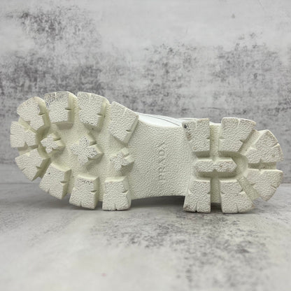 Prada Monolith Leather Boots "White"