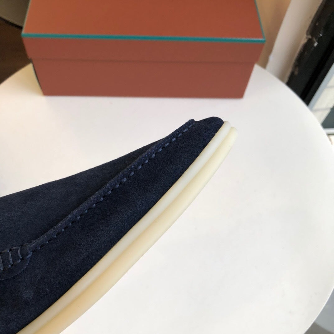 Loro Piana Summer Walk Loafers "Navy Blue"