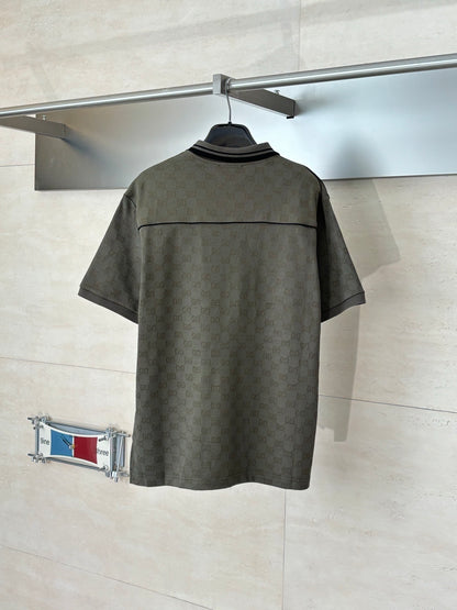 Gucci GG Jersey Jacquard Polo T-Shirt "Forest Green"