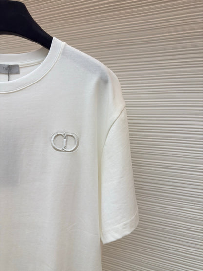 Dior CD Icon T-Shirt "White Cotton Jersey"