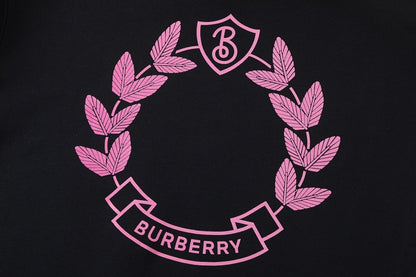 Burberry Oak Leaf Crest Hoodie "Black-Pink"