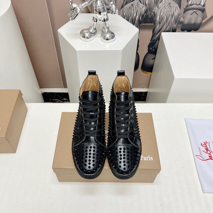 Christian Louboutin High-Top Louis Spikes "Black"