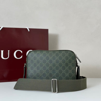 Gucci GG Monogram Small Crossbody Bag "Forest Green GG Fabric"