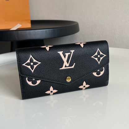 Louis Vuitton Sarah Wallet "Bicolour Monogram Empreinte Leather"