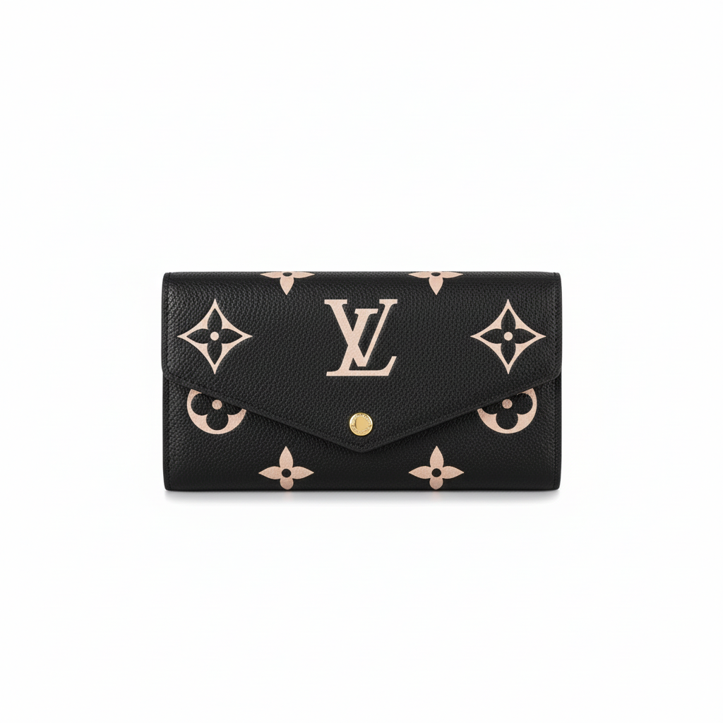 Louis Vuitton Sarah Wallet "Bicolour Monogram Empreinte Leather"