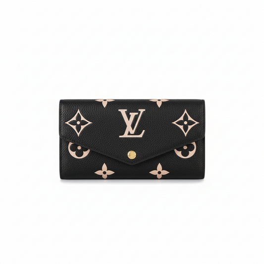 Louis Vuitton Sarah Wallet "Bicolour Monogram Empreinte Leather"