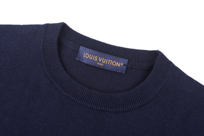 Louis Vuitton Short-Sleeved Crewneck With Signature "Deep Navy"