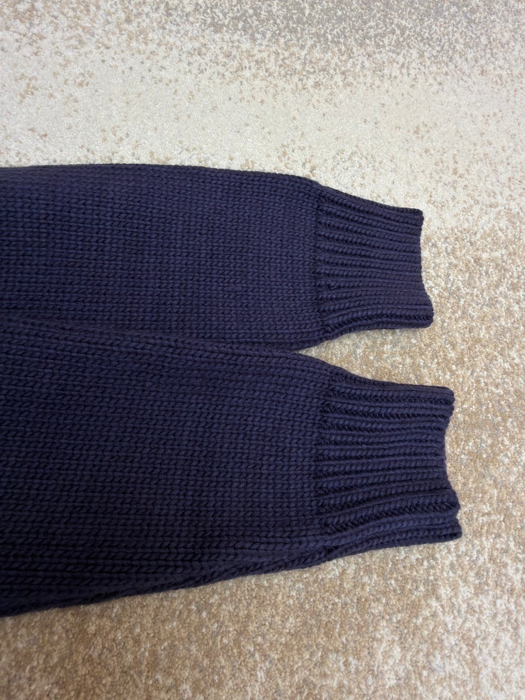 Dior DiorAlps Turtleneck Sweater "Navy Blue and White Alpaca, Wool and Cotton Knit"