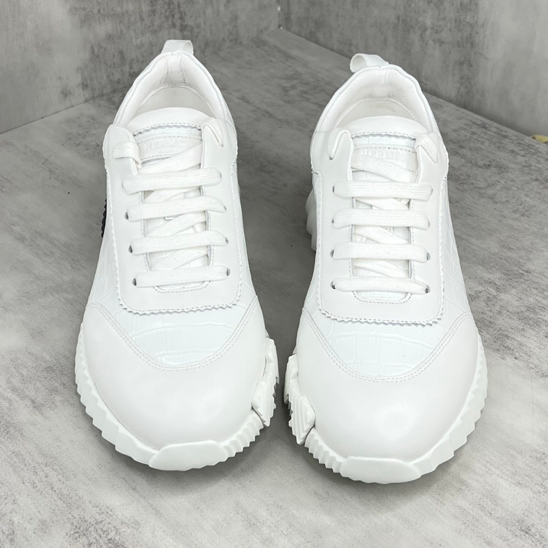 Hermes Bouncing Sneakers "White Crocodile Pattern"