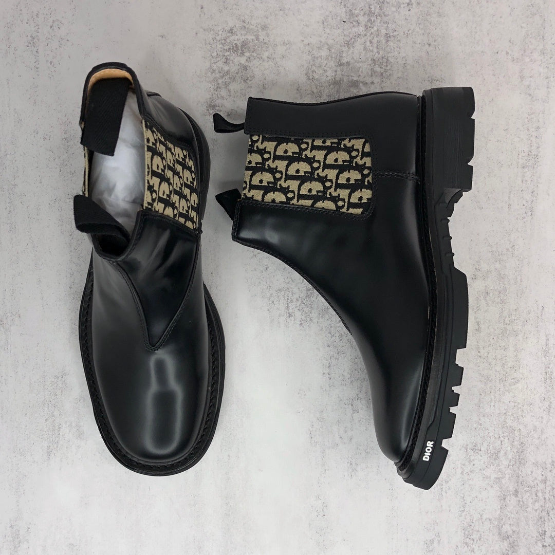 Dior Explorer Chelsea Boots "Black-Beige"