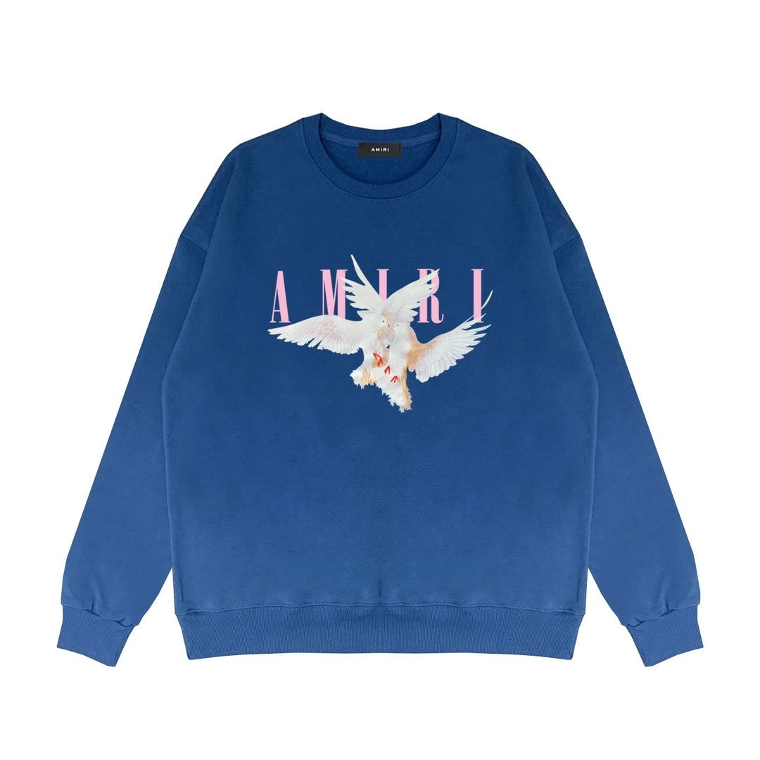 Amiri Dove Print Sweatshirt "Blue"