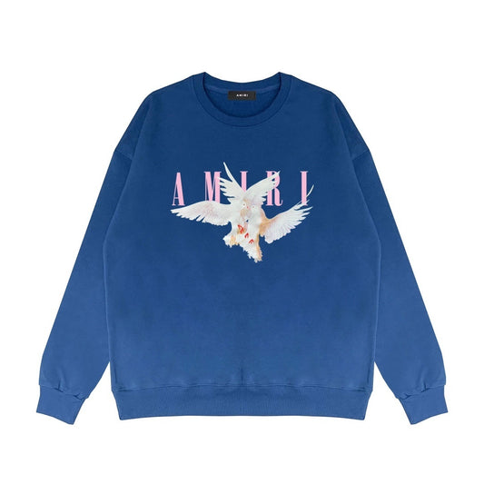Amiri Dove Print Sweatshirt "Blue"
