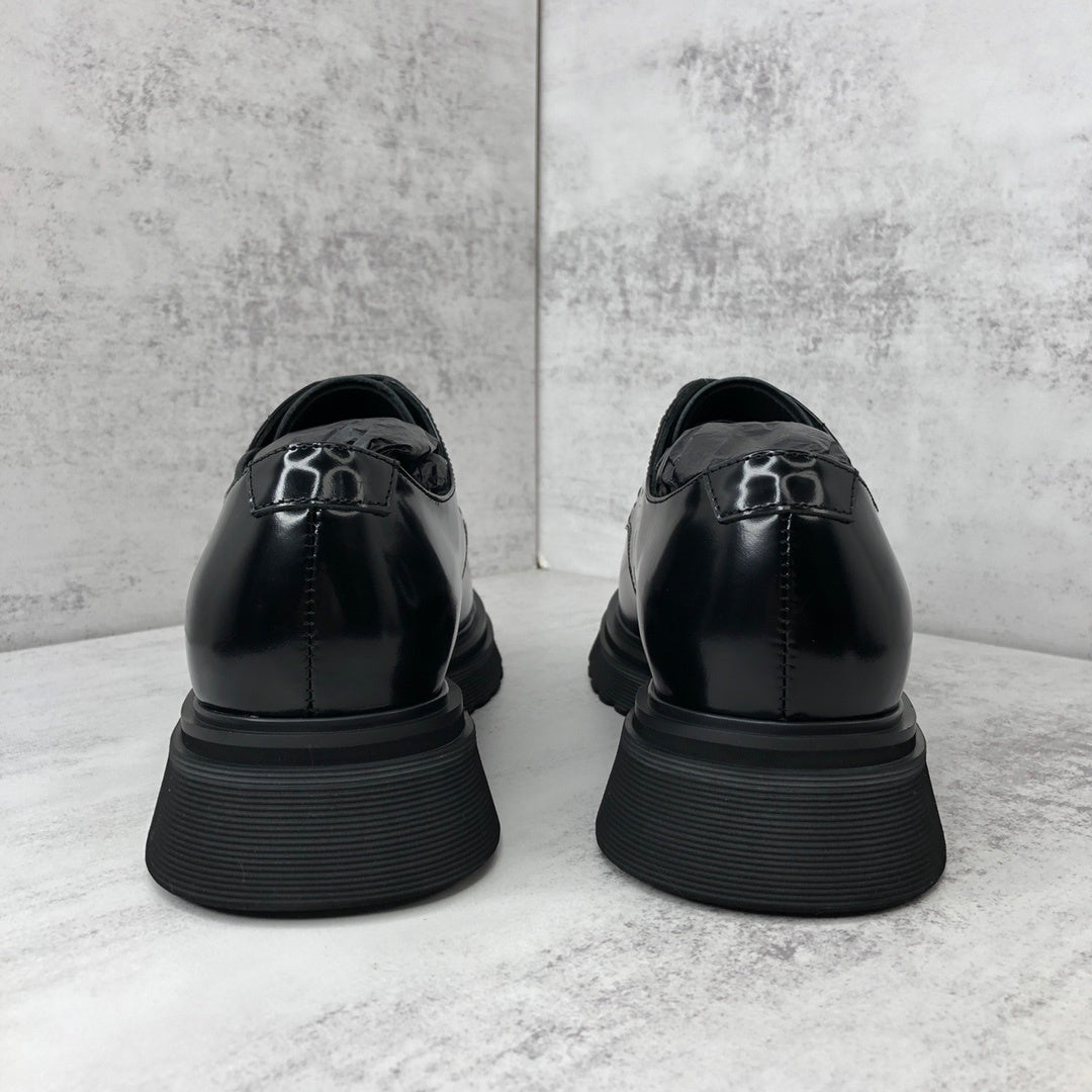 Prada Leather Derby Shoes "Black"