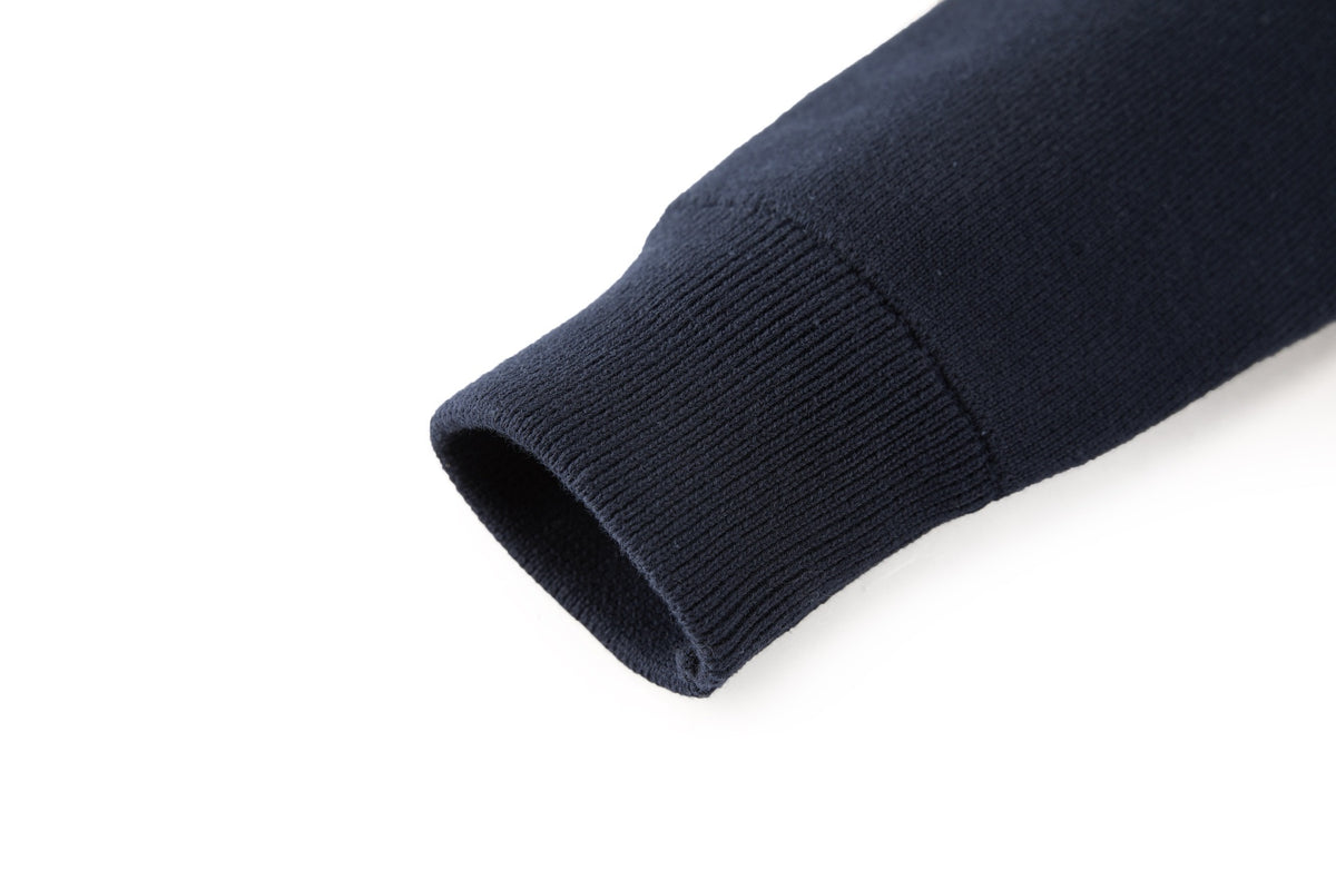 Moncler Monogram Cotton Blend Jumper "Navy Blue"