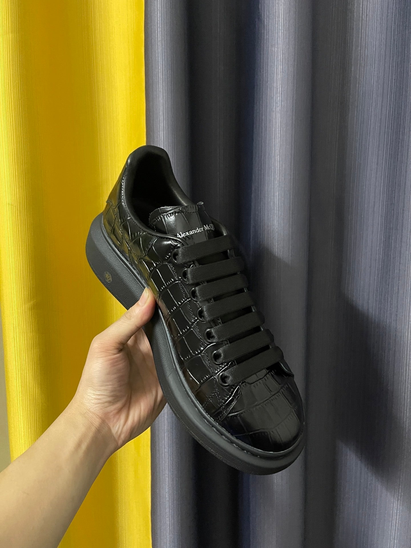 Alexander McQueen Oversized "Black Croc"