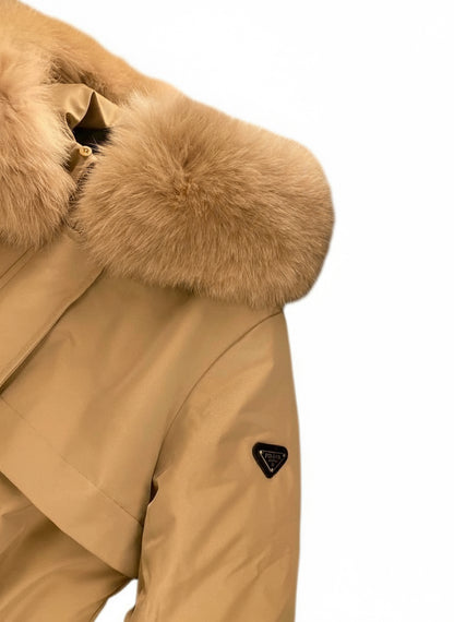 Prada Down Coat Jacket "Beige"