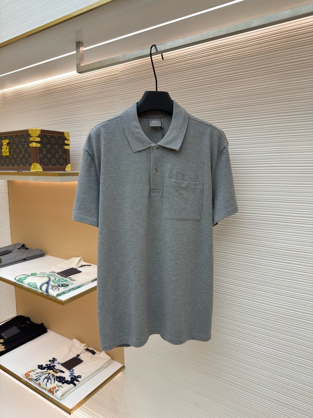 Dior Polo Shirt "Grey Cotton Piqué"