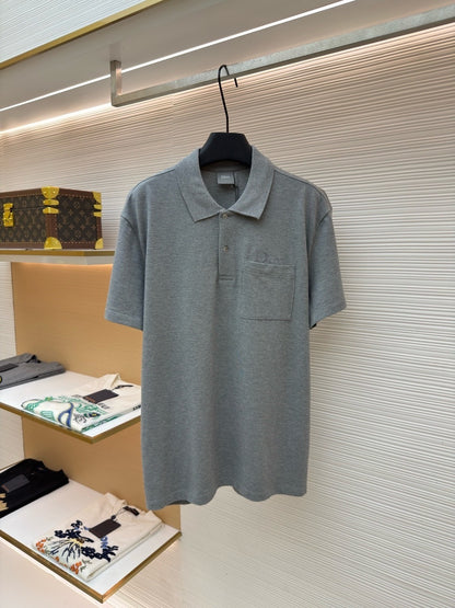 Dior Polo Shirt "Grey Cotton Piqué"