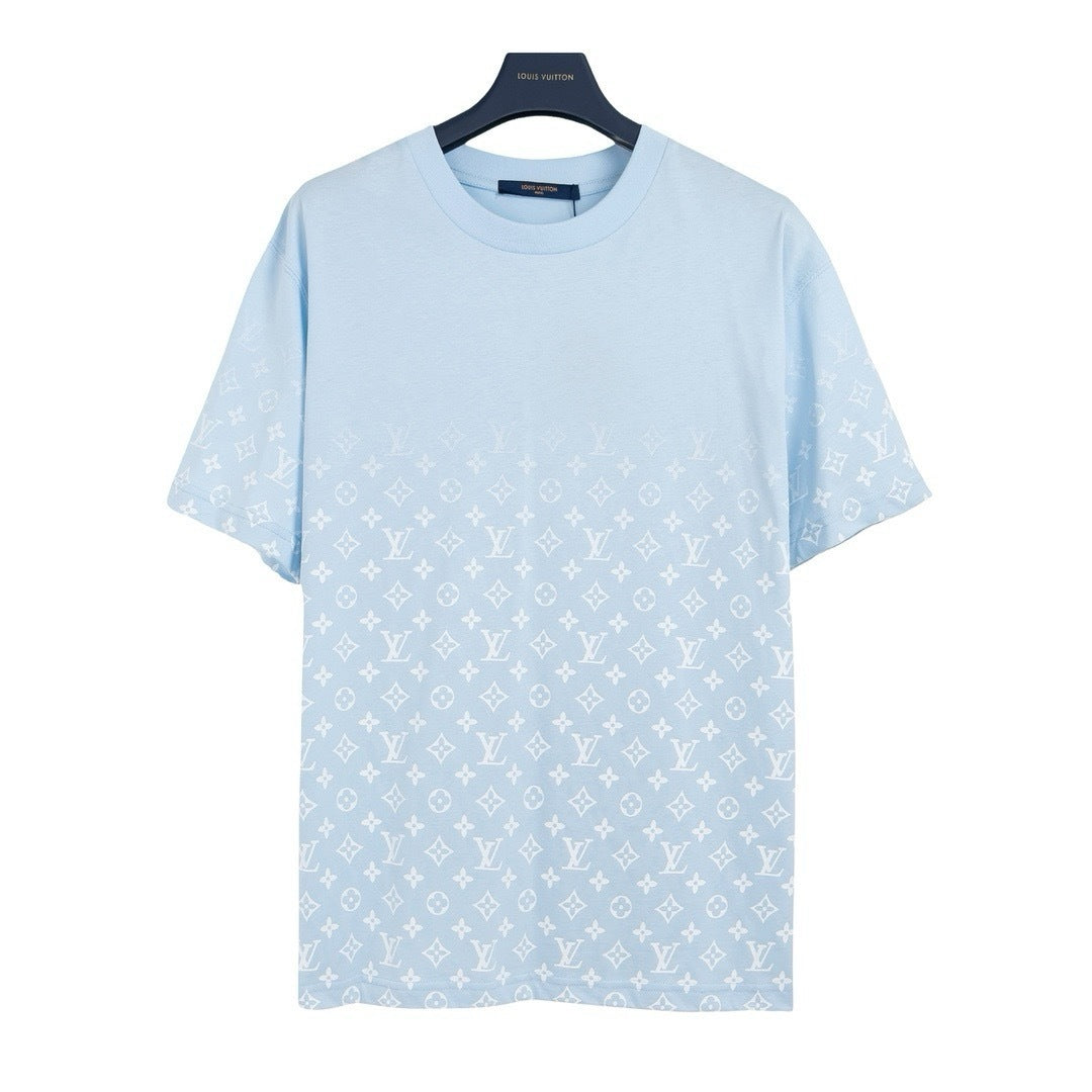 Louis Vuitton Gradient Monogram T-Shirt "Baby Blue-White"
