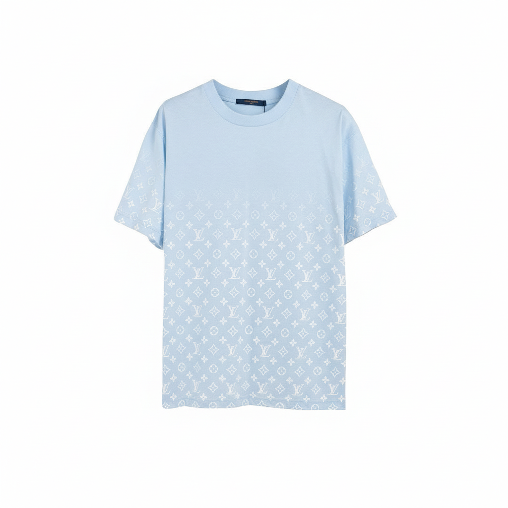 Louis Vuitton Gradient Monogram T-Shirt "Baby Blue-White"