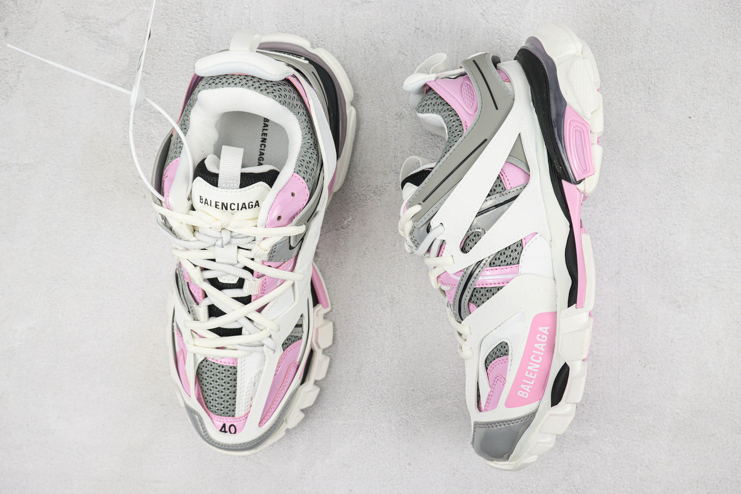 Balenciaga Track "White-Rose Pink-Grey"
