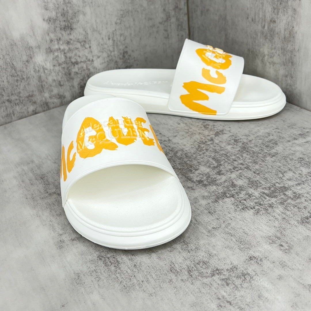 Alexander McQueen Slides "White-Yellow"