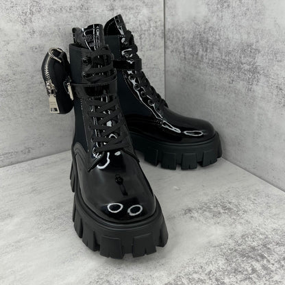 Prada Monolith Leather Boots "Black" V2