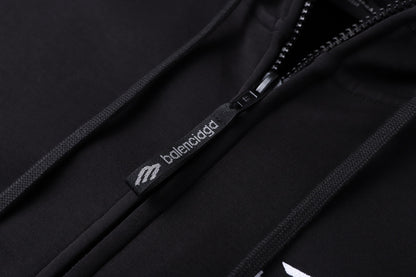 Balenciaga 3B Sports Icon Zip-up Hoodie "Black"
