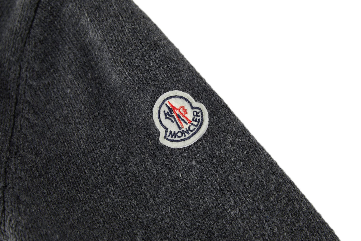 Moncler Cashmere & Wool Zip-Up Cardigan "Grey"