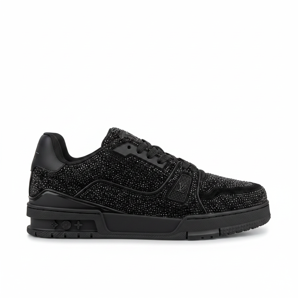 Louis Vuitton LV Trainers "Black" Crystal