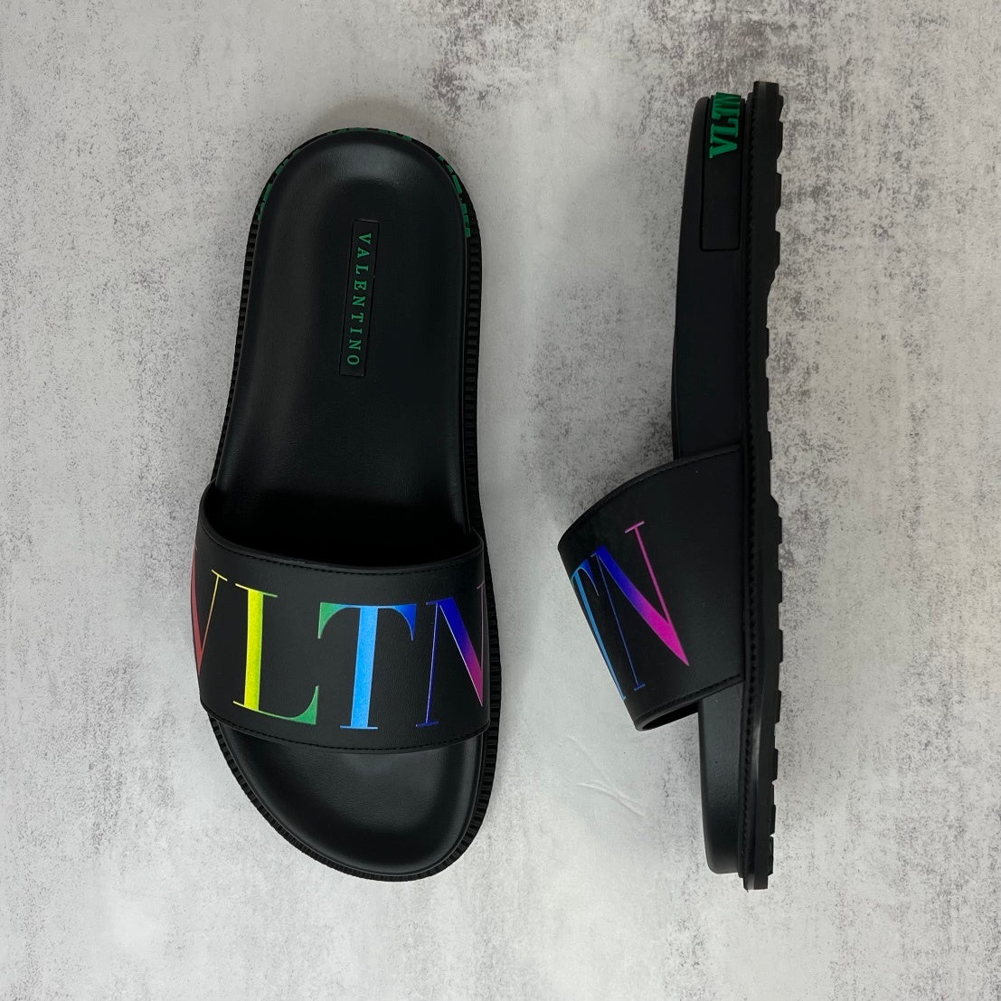 Valentino Garavani Slides "Black-Multicolour"