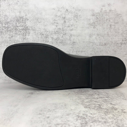 Prada Brushed Leather Derby Shoes "Green-Black"