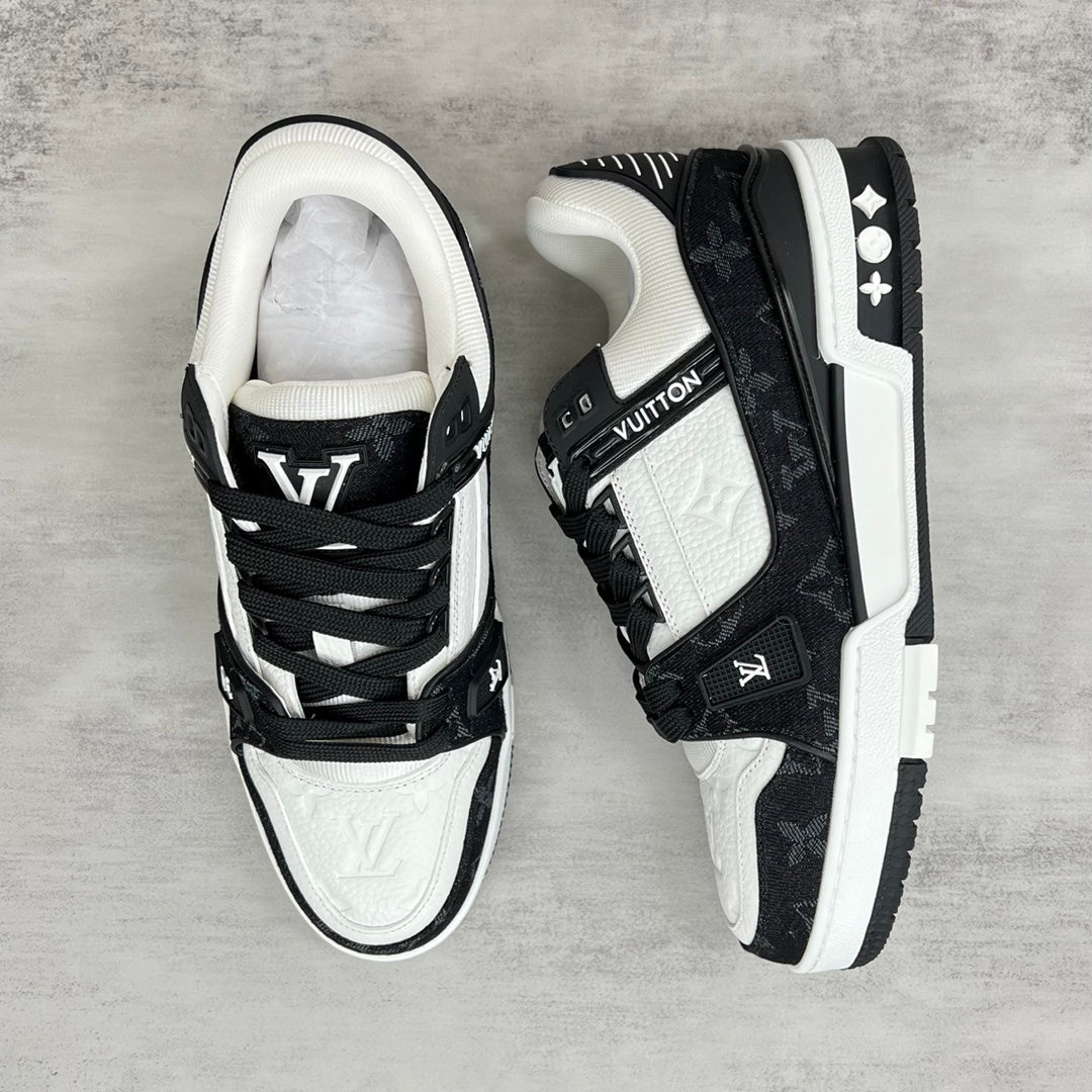 Louis Vuitton Trainers "White-Black Denim"