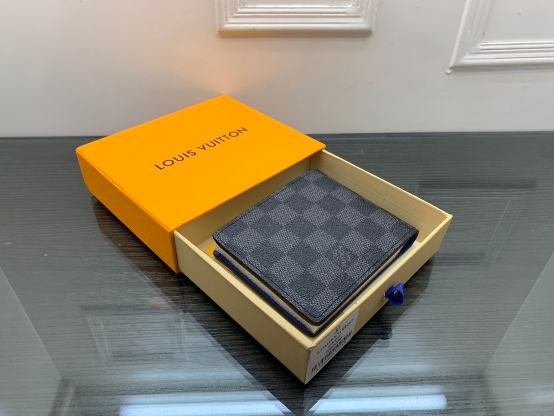 Louis Vuitton Stripe Multiple Wallet "Damier Graphite Blue"
