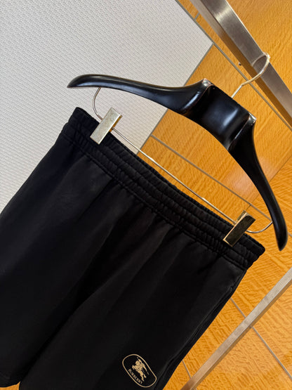 Burberry Knight Stamp Cotton Shorts "Black"