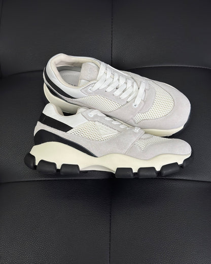 Prada Mesh Fabric and Suede Sneakers "White"