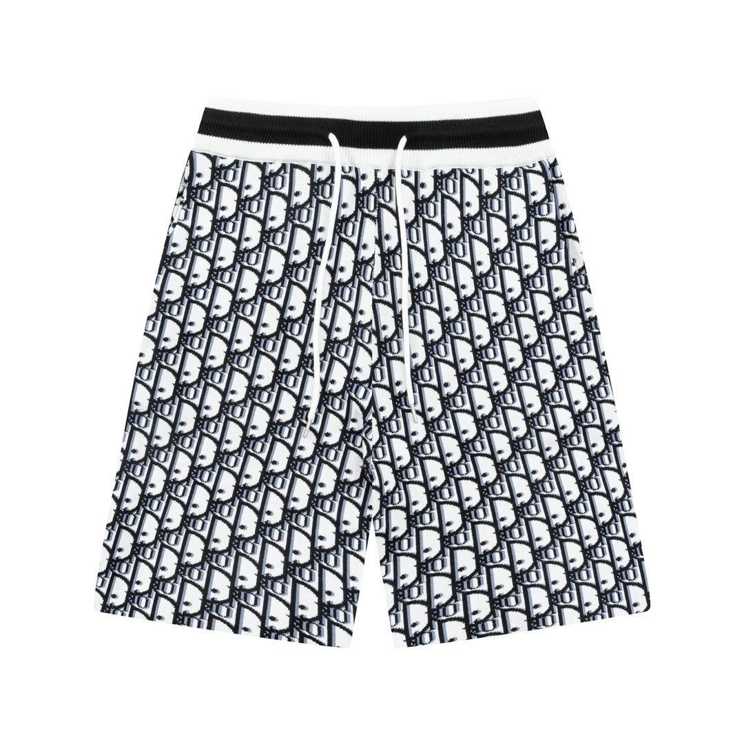Dior Monogram Shorts "White-Black-Blue"