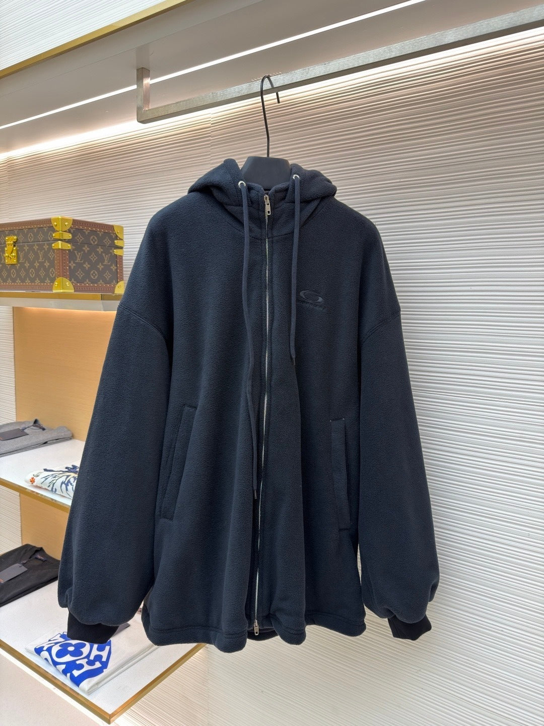 Balenciaga Loop Sports Icon Zip-Up Hoodie "Black"