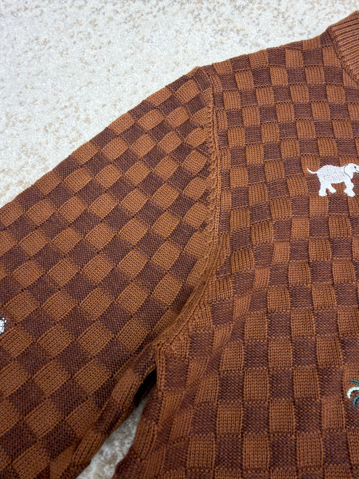 Louis Vuitton x The The Darjeeling Limited Embroidered Long-Sleeved Crewneck "Bourbon Brown"