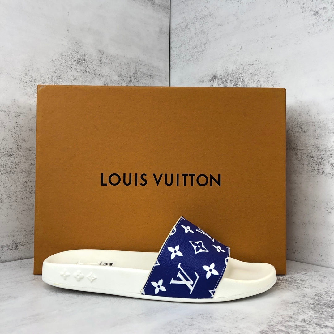 Louis Vuitton Slides "White-Blue"