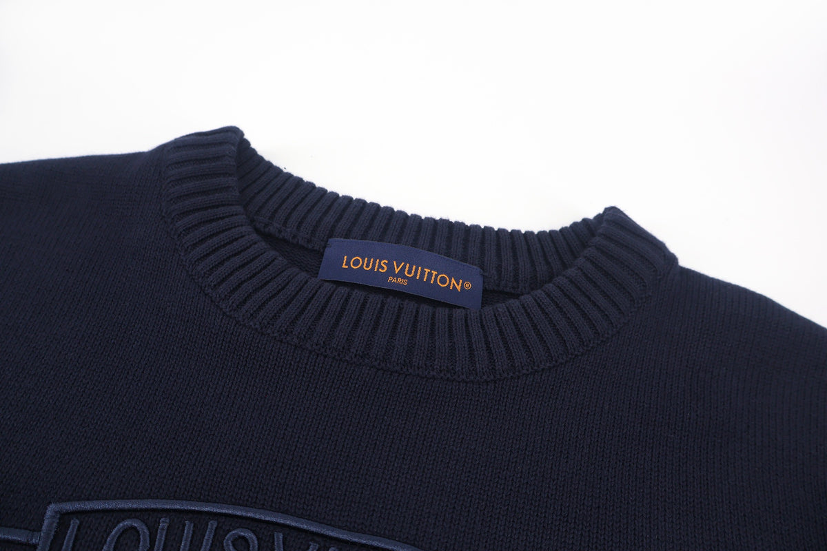 Louis Vuitton Signature Crest Pullover "Navy Blue"