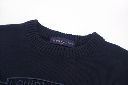 Louis Vuitton Signature Crest Pullover "Navy Blue"