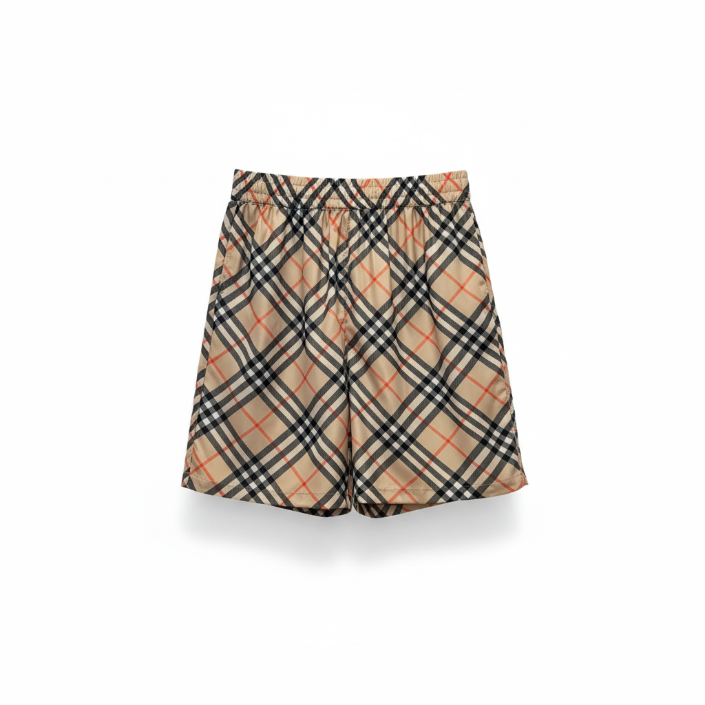 Burberry Check Cotton Shorts "Sand"